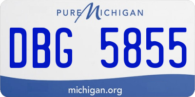 MI license plate DBG5855