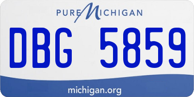 MI license plate DBG5859