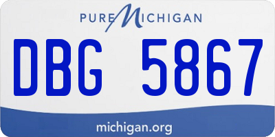 MI license plate DBG5867