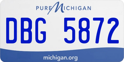 MI license plate DBG5872