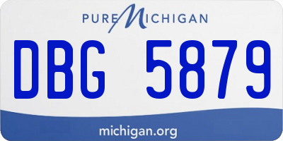 MI license plate DBG5879
