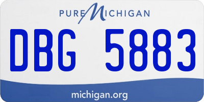 MI license plate DBG5883
