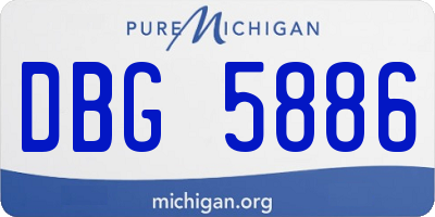 MI license plate DBG5886