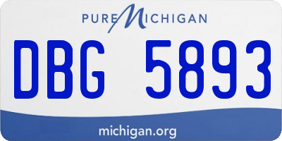 MI license plate DBG5893