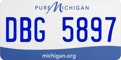 MI license plate DBG5897
