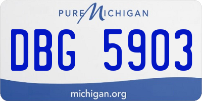 MI license plate DBG5903