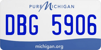 MI license plate DBG5906