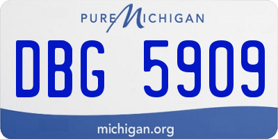MI license plate DBG5909