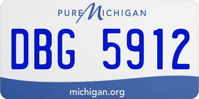 MI license plate DBG5912