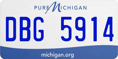MI license plate DBG5914