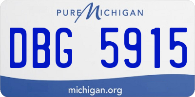 MI license plate DBG5915
