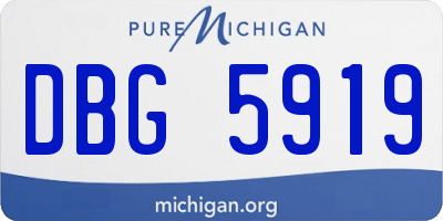 MI license plate DBG5919