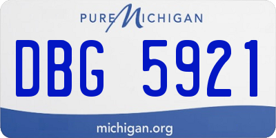 MI license plate DBG5921