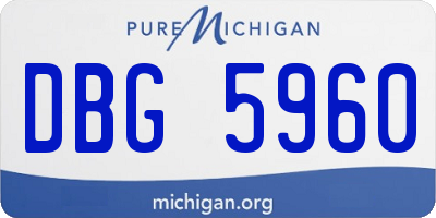 MI license plate DBG5960