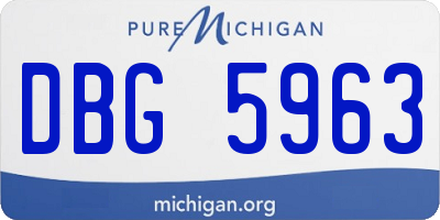 MI license plate DBG5963