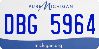 MI license plate DBG5964