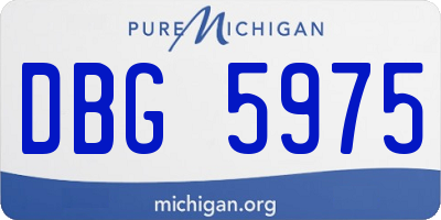 MI license plate DBG5975