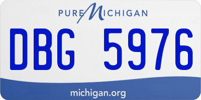 MI license plate DBG5976