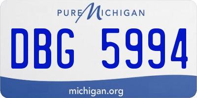 MI license plate DBG5994