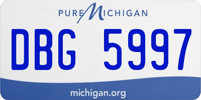 MI license plate DBG5997
