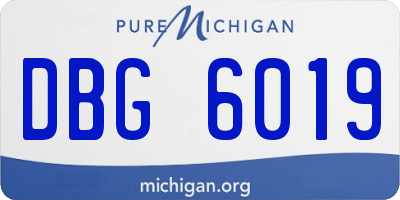 MI license plate DBG6019