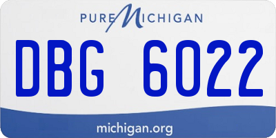 MI license plate DBG6022