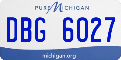 MI license plate DBG6027