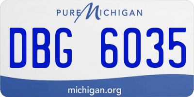 MI license plate DBG6035