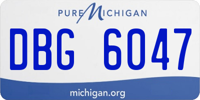 MI license plate DBG6047