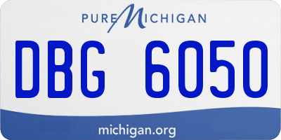 MI license plate DBG6050