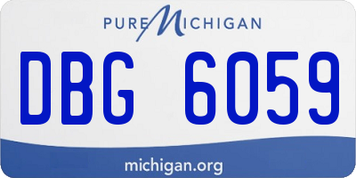MI license plate DBG6059