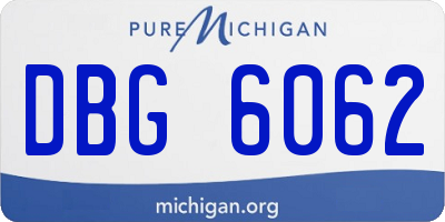 MI license plate DBG6062