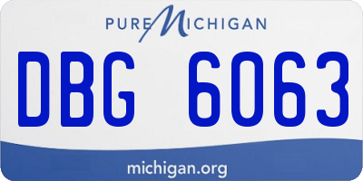 MI license plate DBG6063