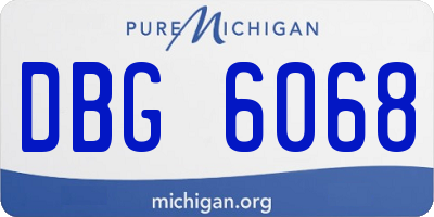 MI license plate DBG6068