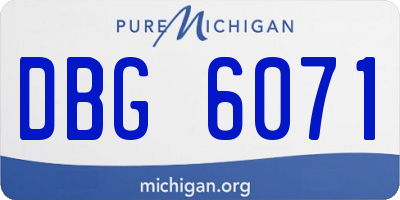 MI license plate DBG6071