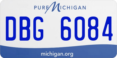MI license plate DBG6084