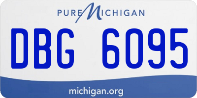 MI license plate DBG6095
