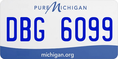 MI license plate DBG6099