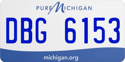 MI license plate DBG6153