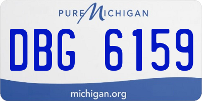 MI license plate DBG6159