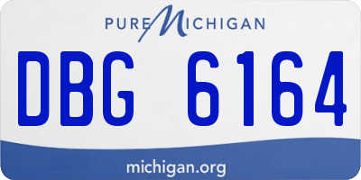 MI license plate DBG6164