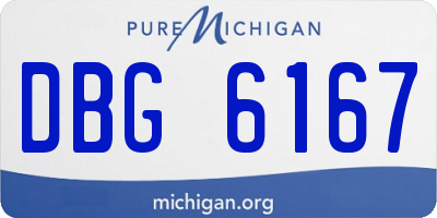 MI license plate DBG6167