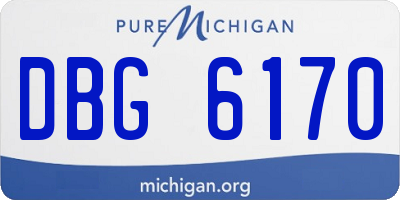 MI license plate DBG6170