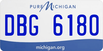 MI license plate DBG6180