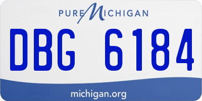 MI license plate DBG6184