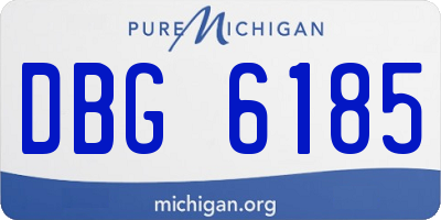 MI license plate DBG6185