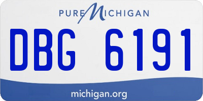 MI license plate DBG6191