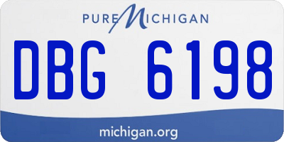 MI license plate DBG6198