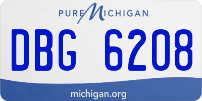 MI license plate DBG6208