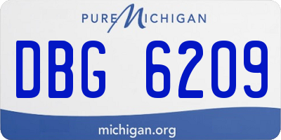 MI license plate DBG6209